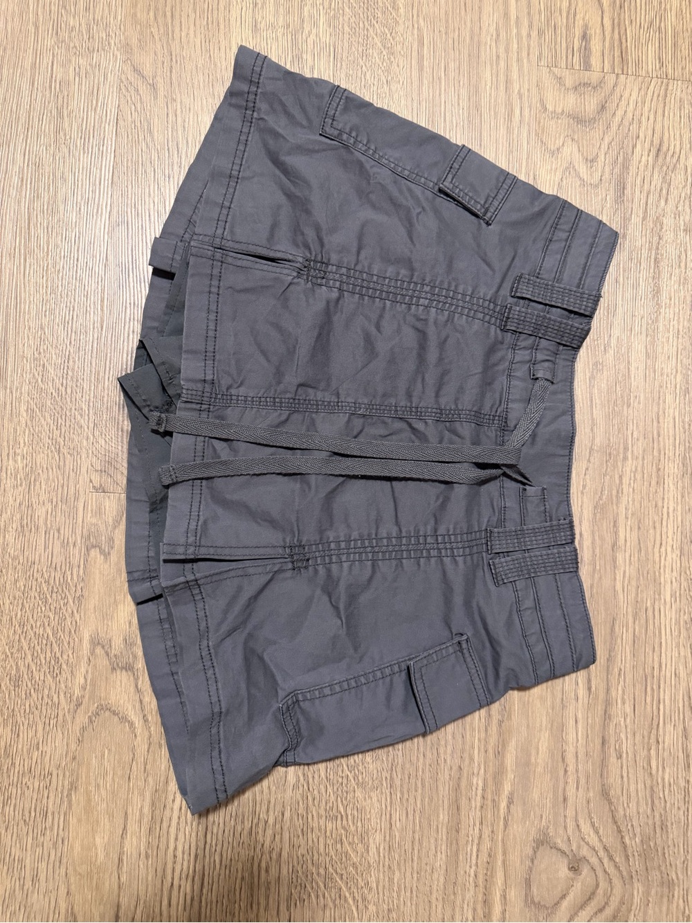Hollister Charcoal Cargo Skort with Drawstring